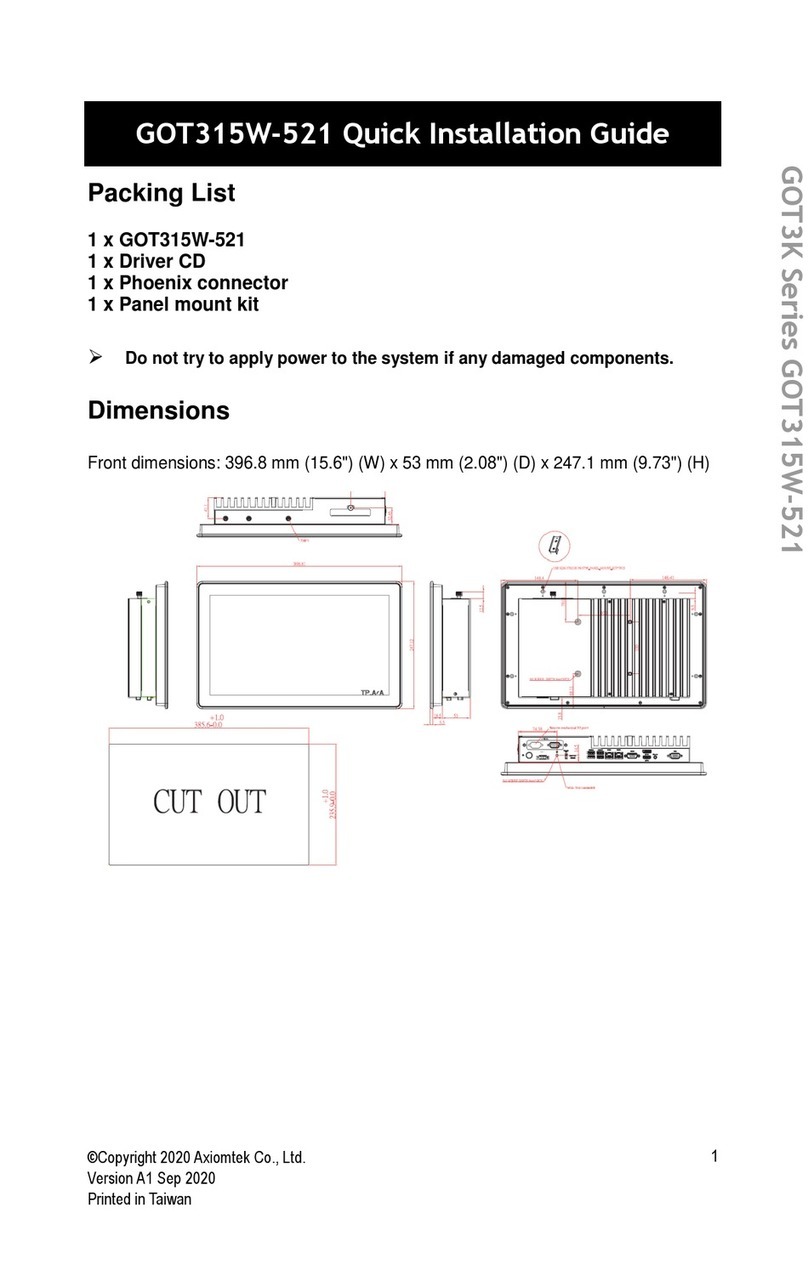 AXIOMTEK GOT3K Series User manual