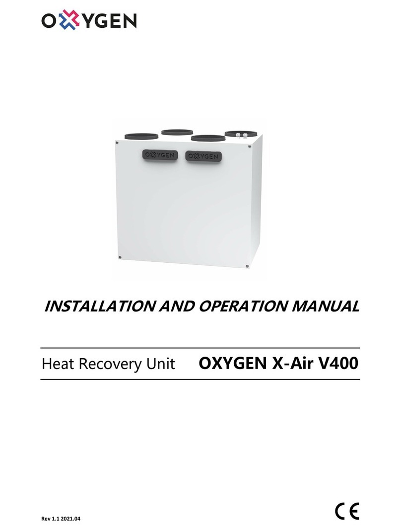 Oxygen X-Air V400 Installation and operation manual