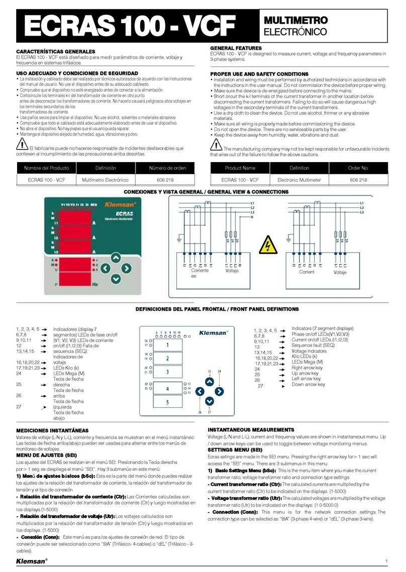 Klemsan ECRAS 100 - VCF User manual