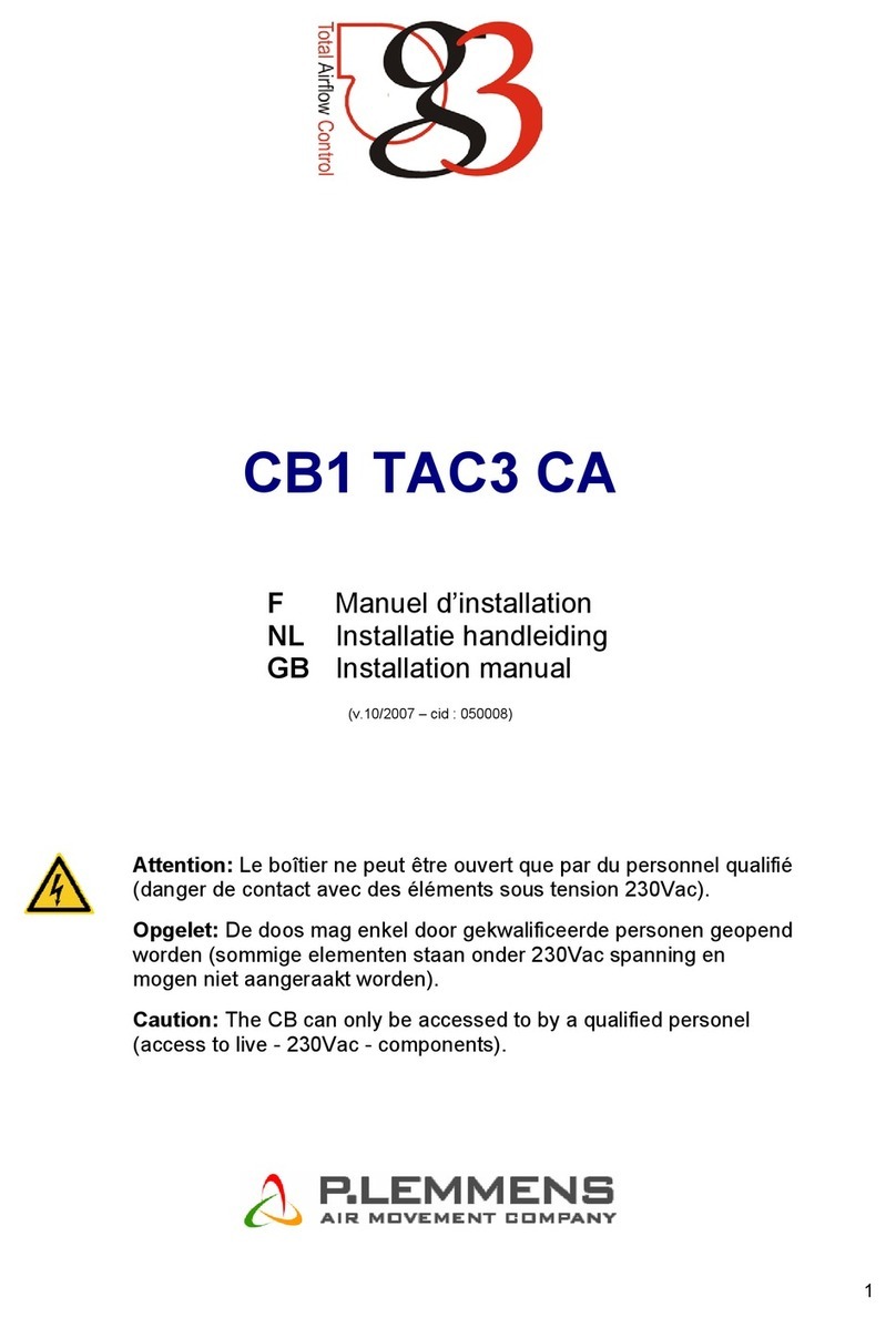 P.LEMMENS CB1 TAC3 CA User manual