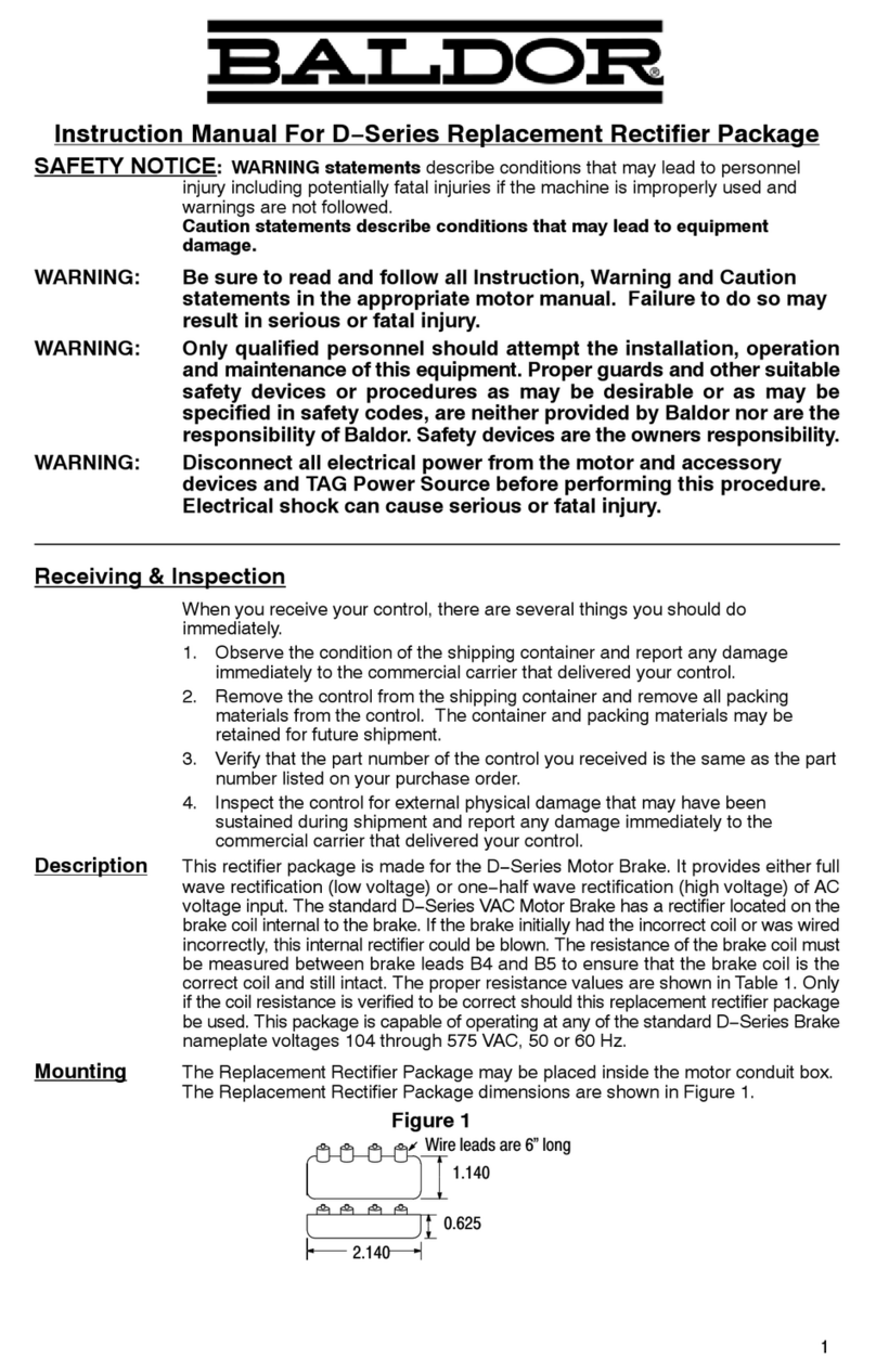 Baldor D Series User manual