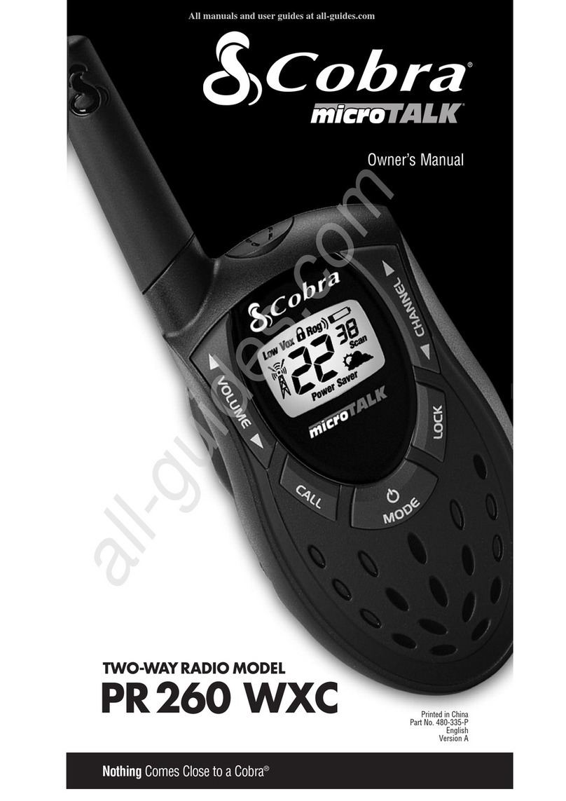 Cobra microTALK PR 260 WXC User manual