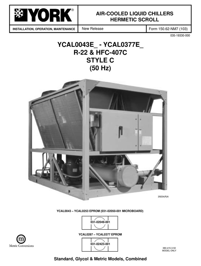 York YCAL0043E Series Owner's manual