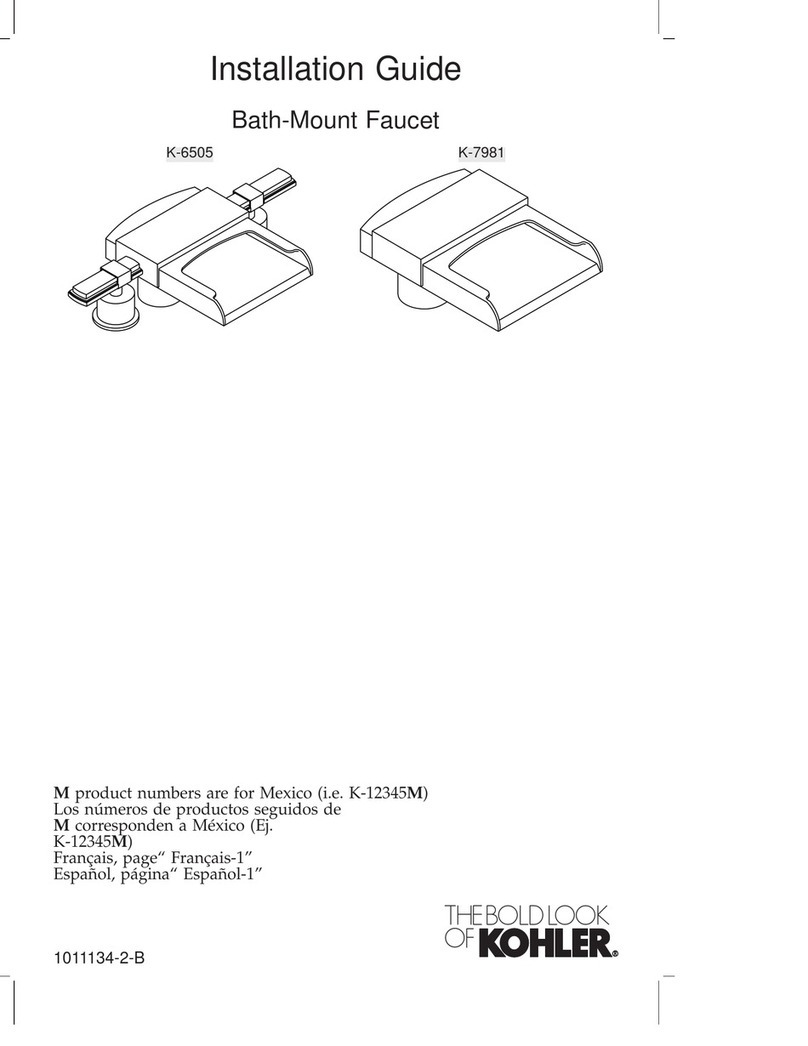 Kohler K-6505 User manual Kohler K-6505 User manual