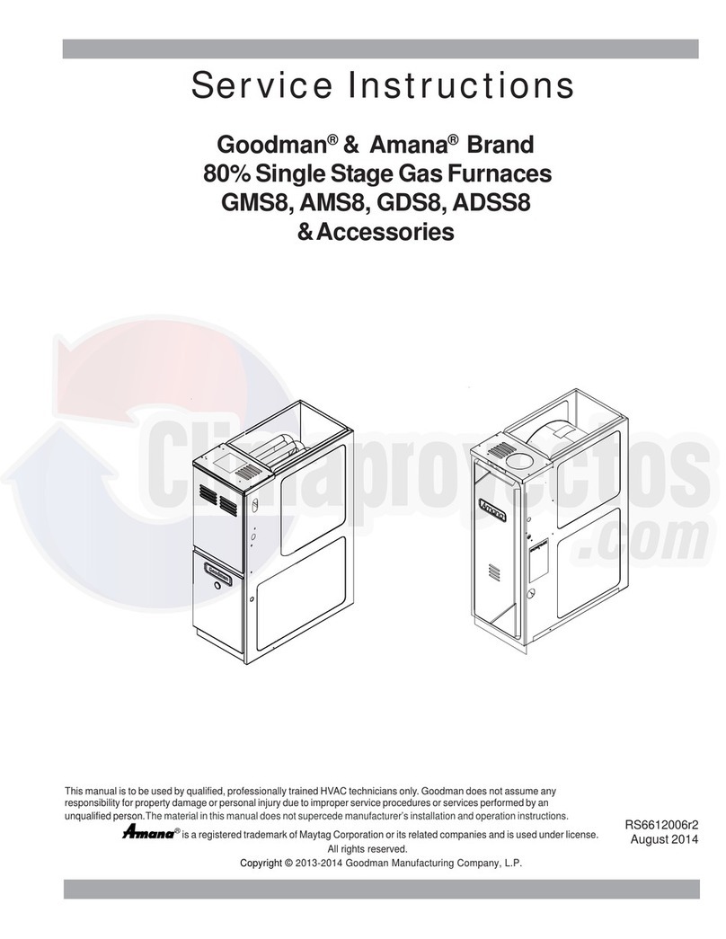 Maytag Goodman GMS8 Service instructions
