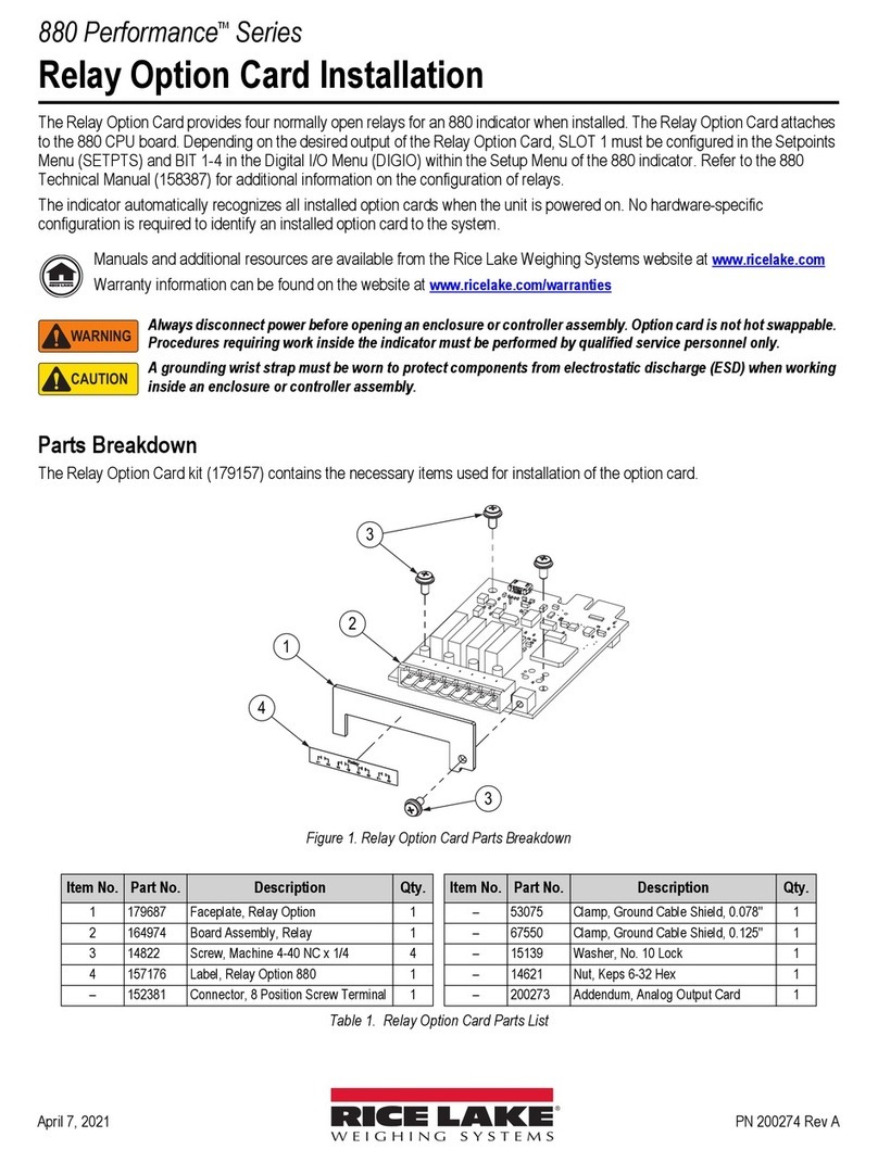 Rice Lake 880 Performance Series Installation