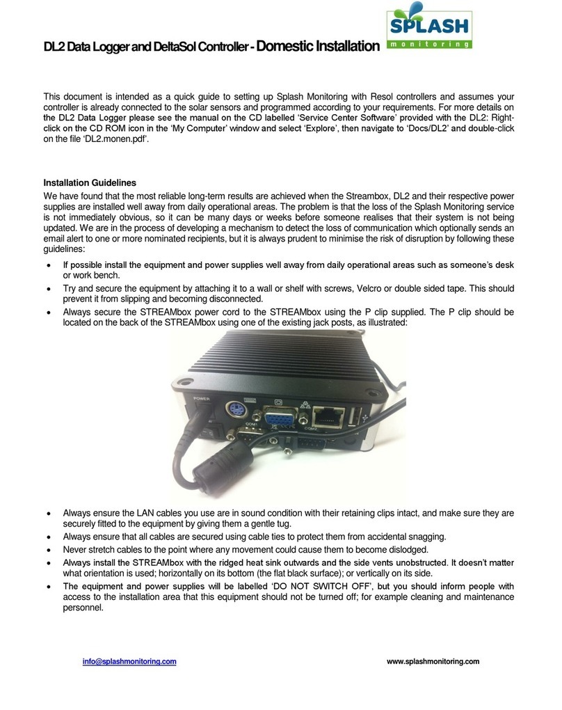Splash DL2 User manual