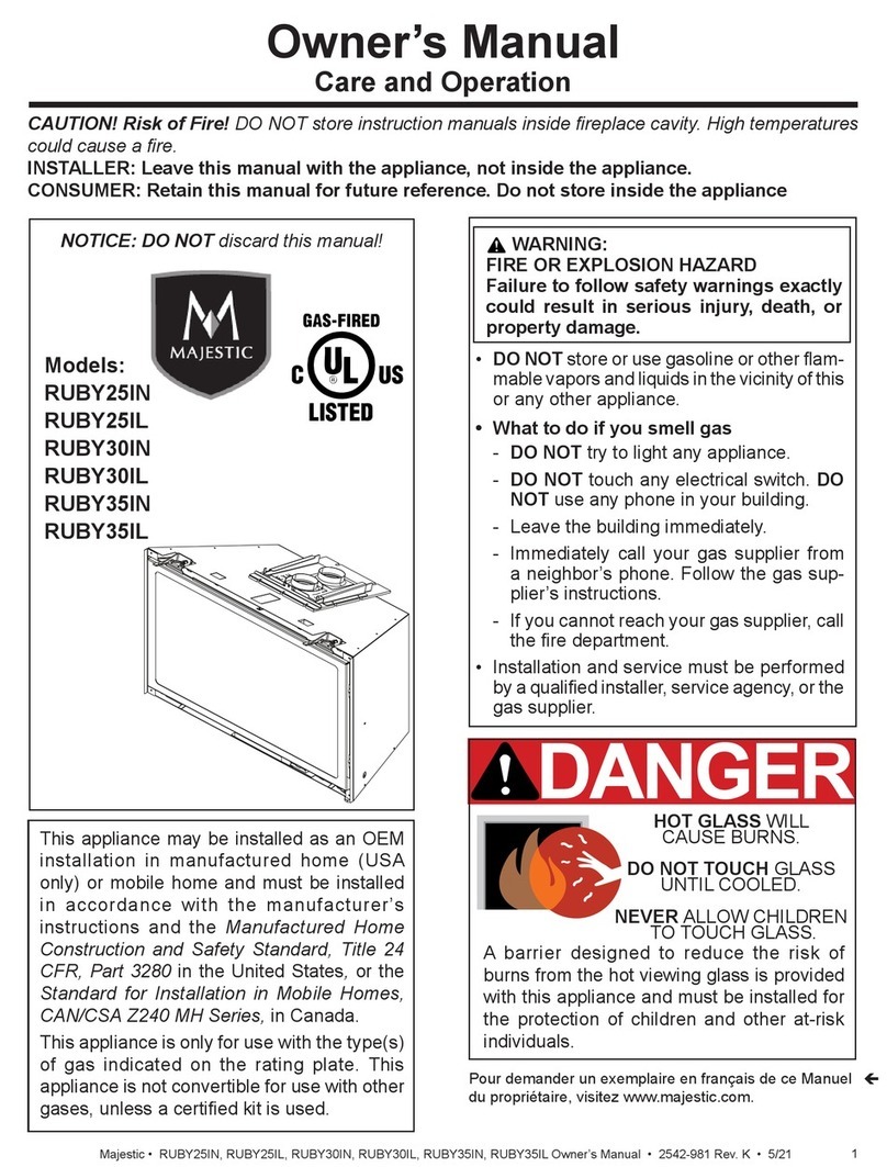 Majestic RUBY25IN User manual