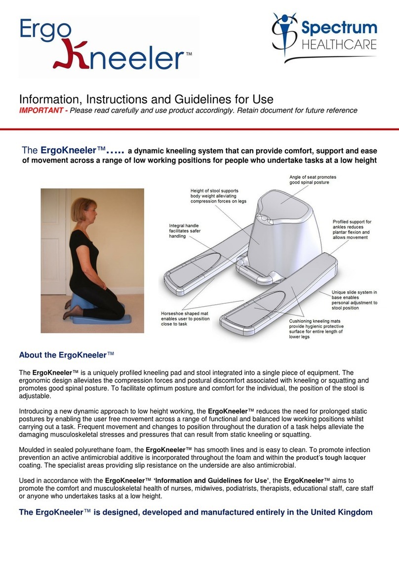Spectrum Healthcare ErgoKneeler Information,Instructions and Guidelines for Use Spectrum Healthcare ErgoKneeler Information,Instructions and Guidelines for Use