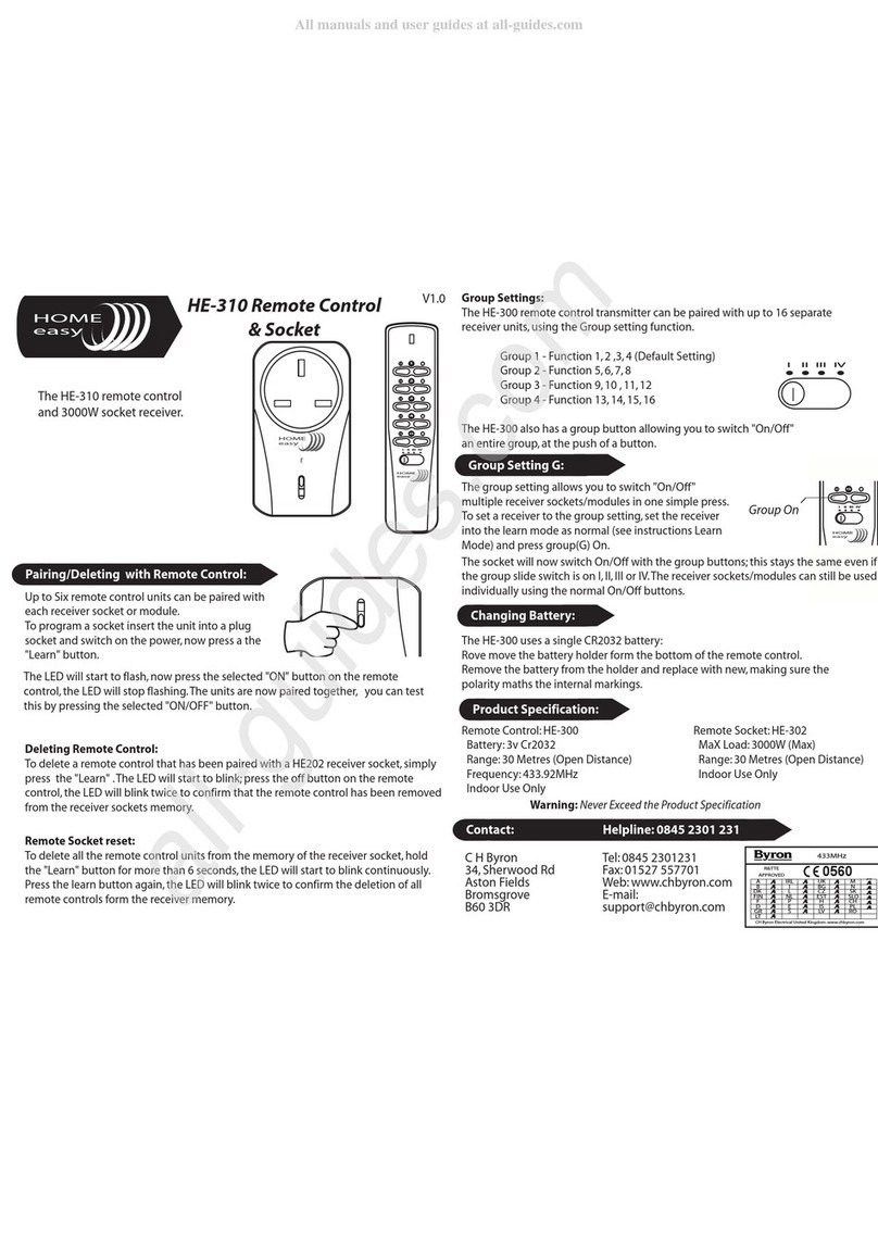 Home Easy HL8102 quick guide
