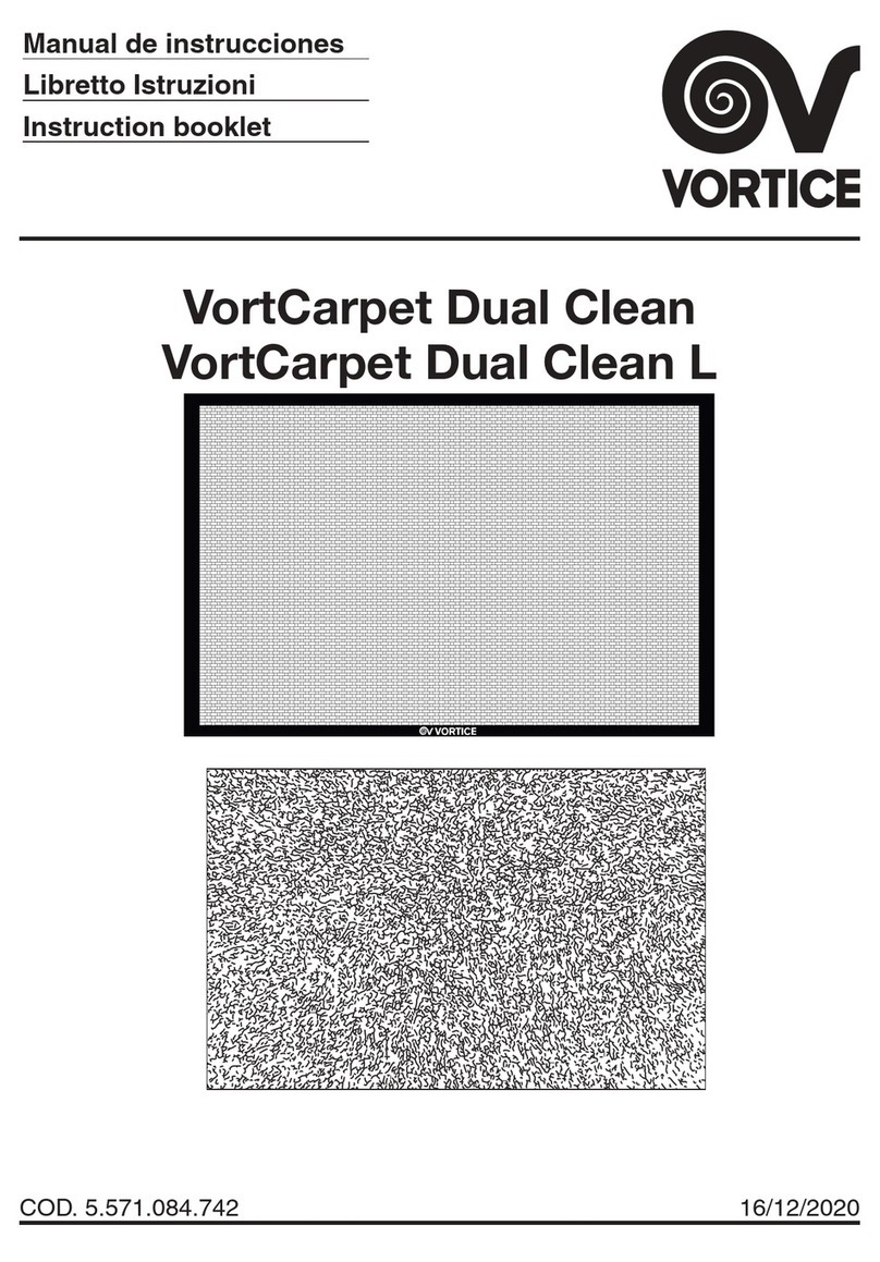 Vortice VortCarpet Dual Clean Instruction booklet