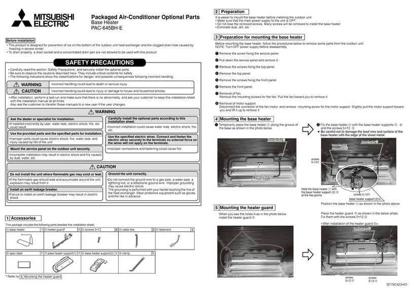 Mitsubishi Electric PAC-645BH-E User manual