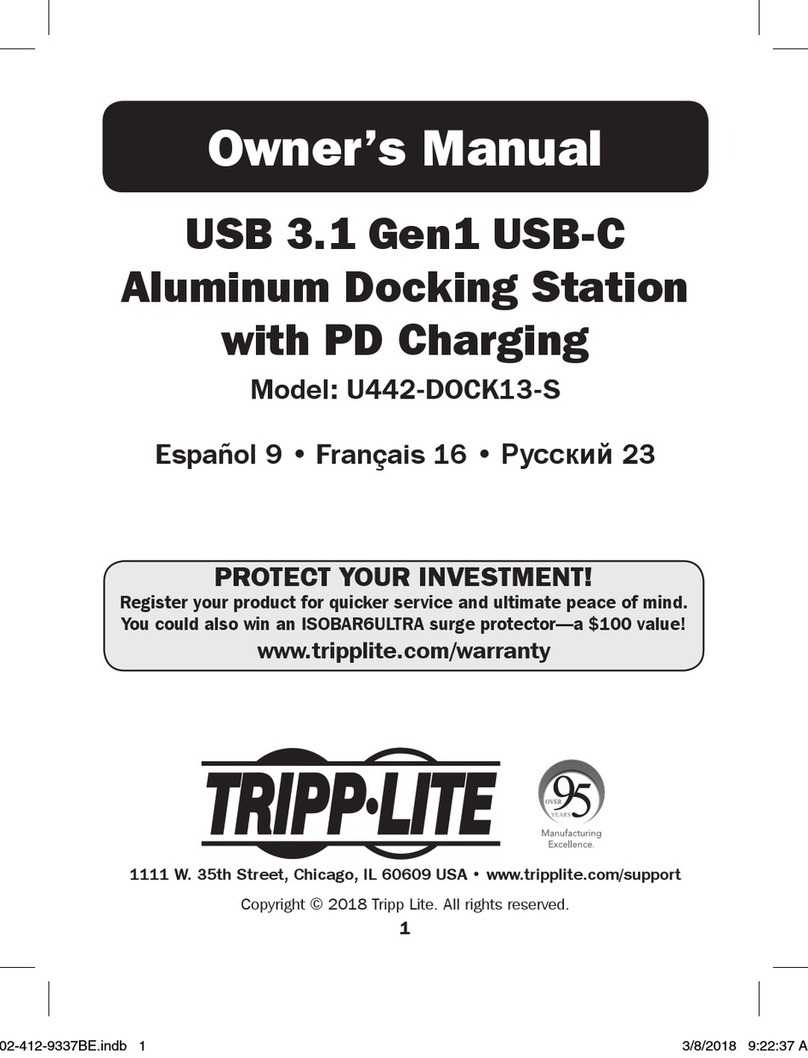 Tripp Lite U442-DOCK13-S owner's manual