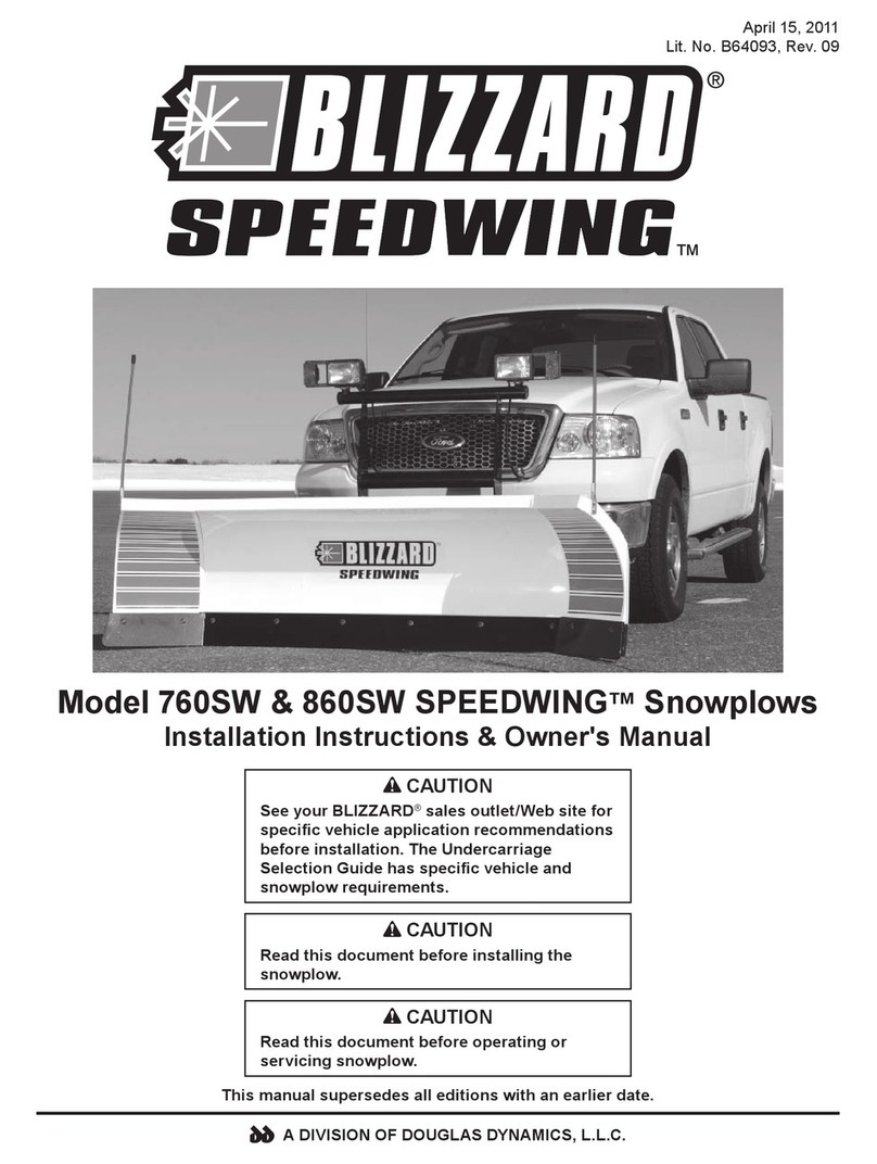 Douglas Dynamics BLIZZARD SPEEDWING 760SW Service manual