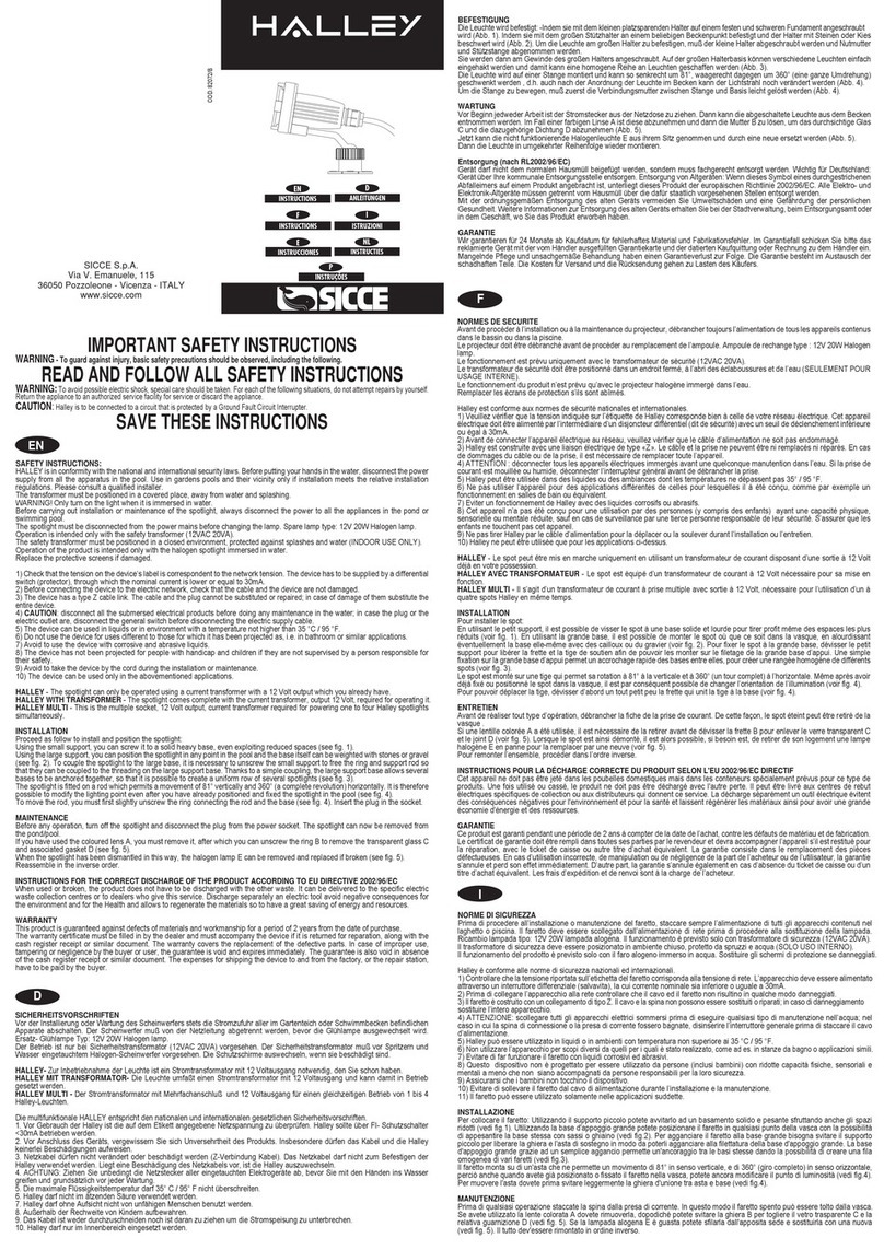 Sicce HALLEY instructions