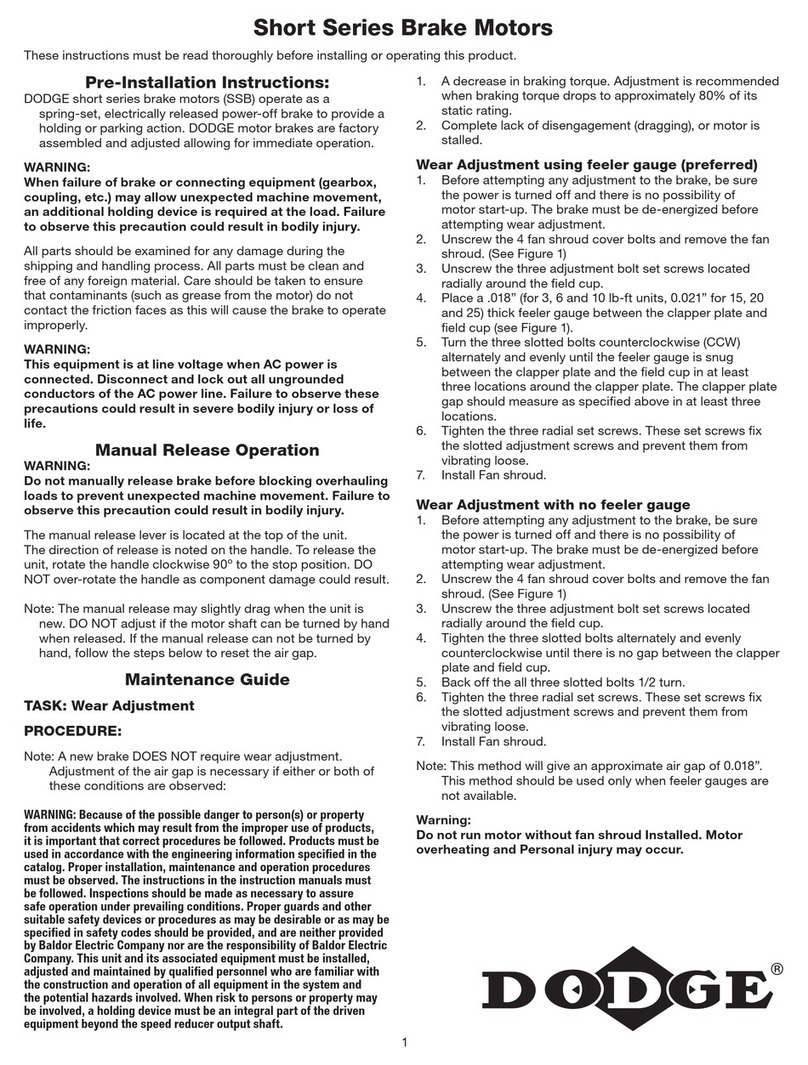 Baldor Dodge D Series instructions