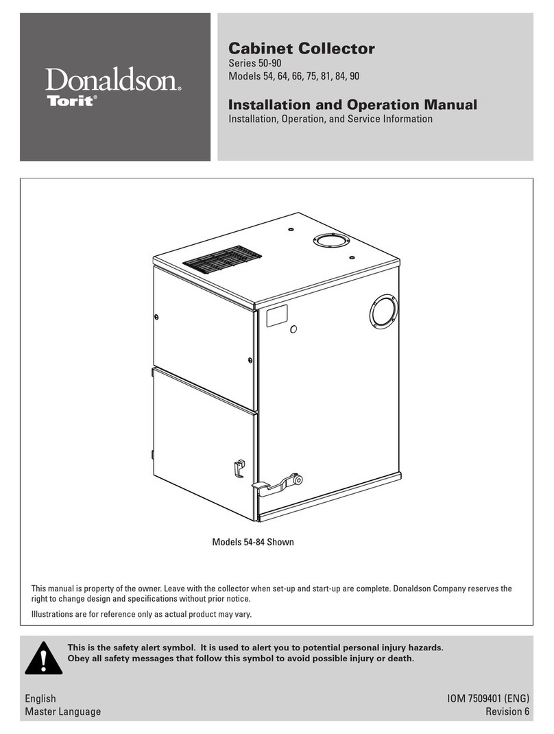Donaldson Torit 50 Series Installation and operation manual