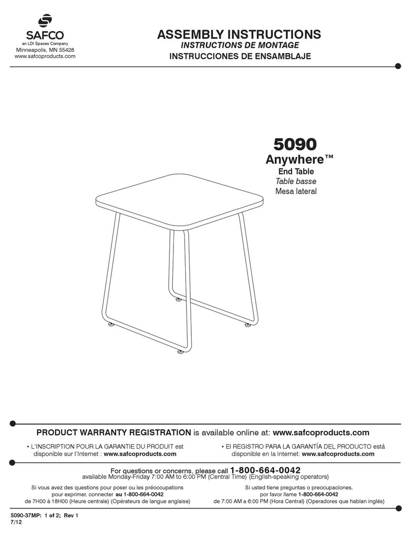 LDI Spaces Safco Anywhere 5090 End Table User manual