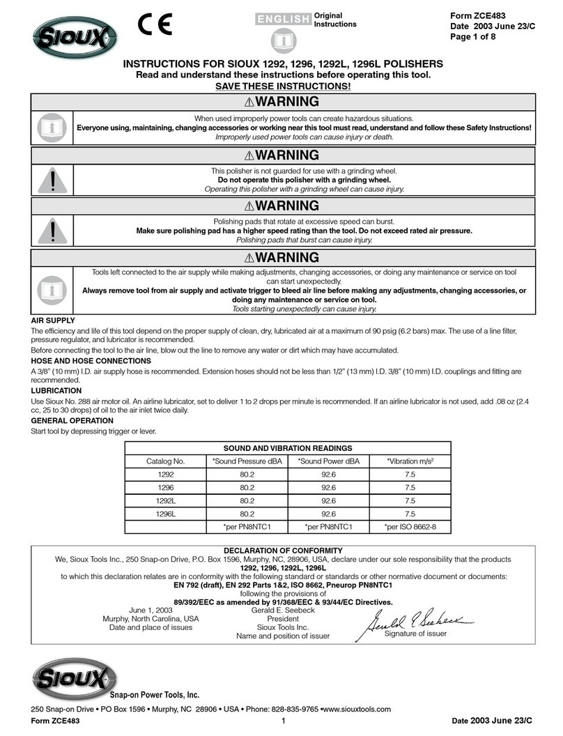 Sioux Tools 1292 User manual