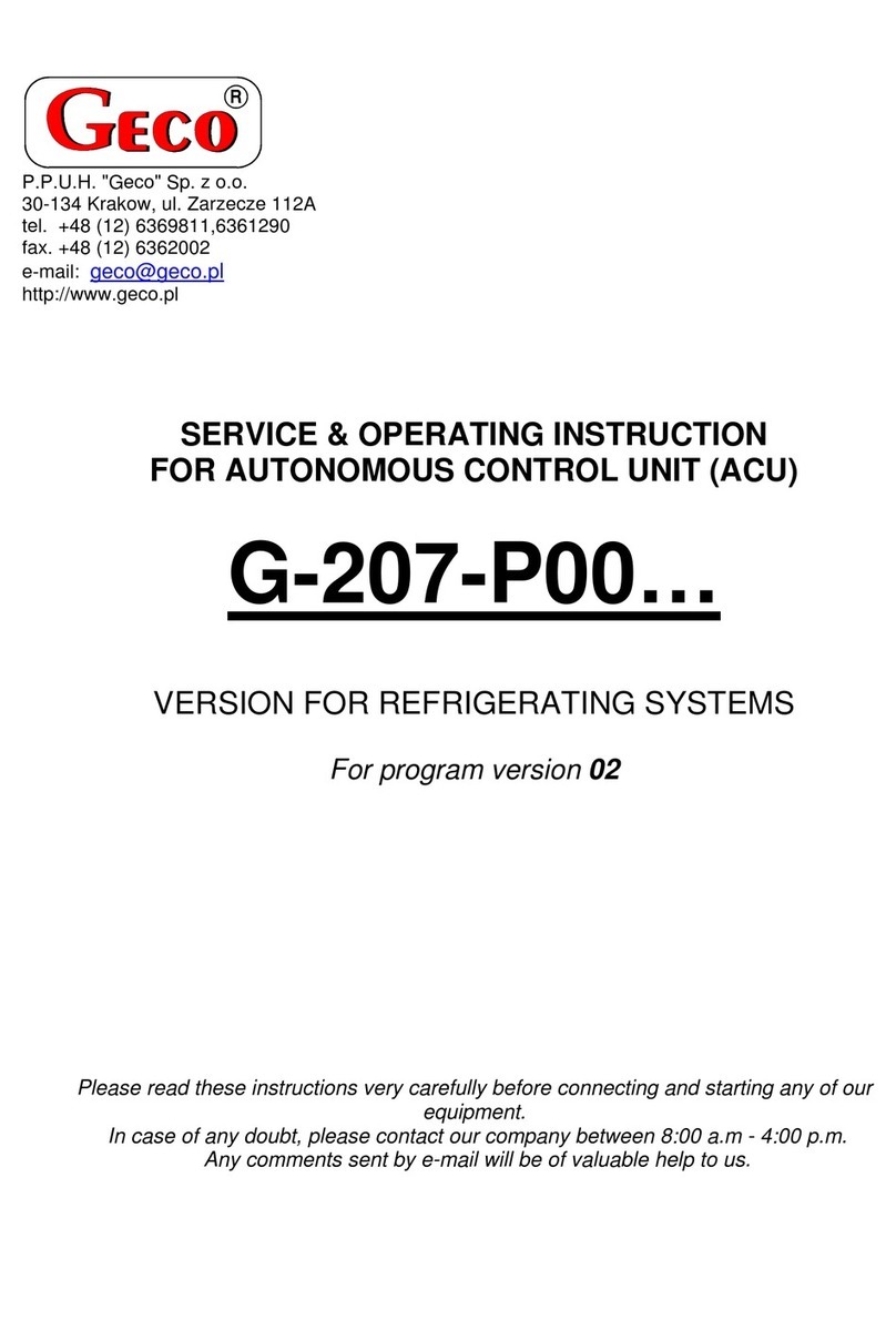 Geco G-207-P00 Series Service & operating instructions