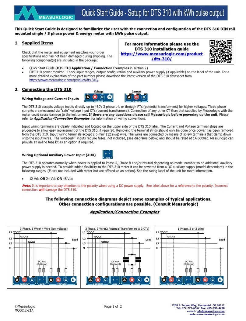 Measurlogic DTS 310 quick start guide