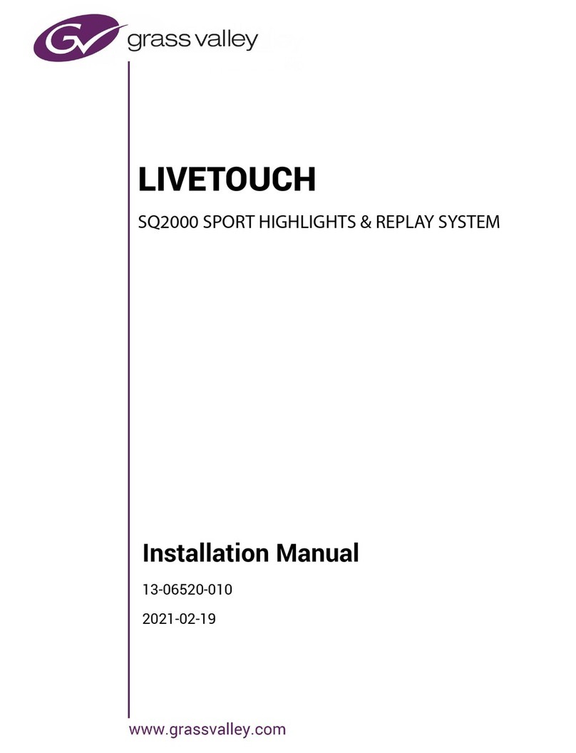 GRASS VALLEY LIVETOUCH SQ2000 installation manual