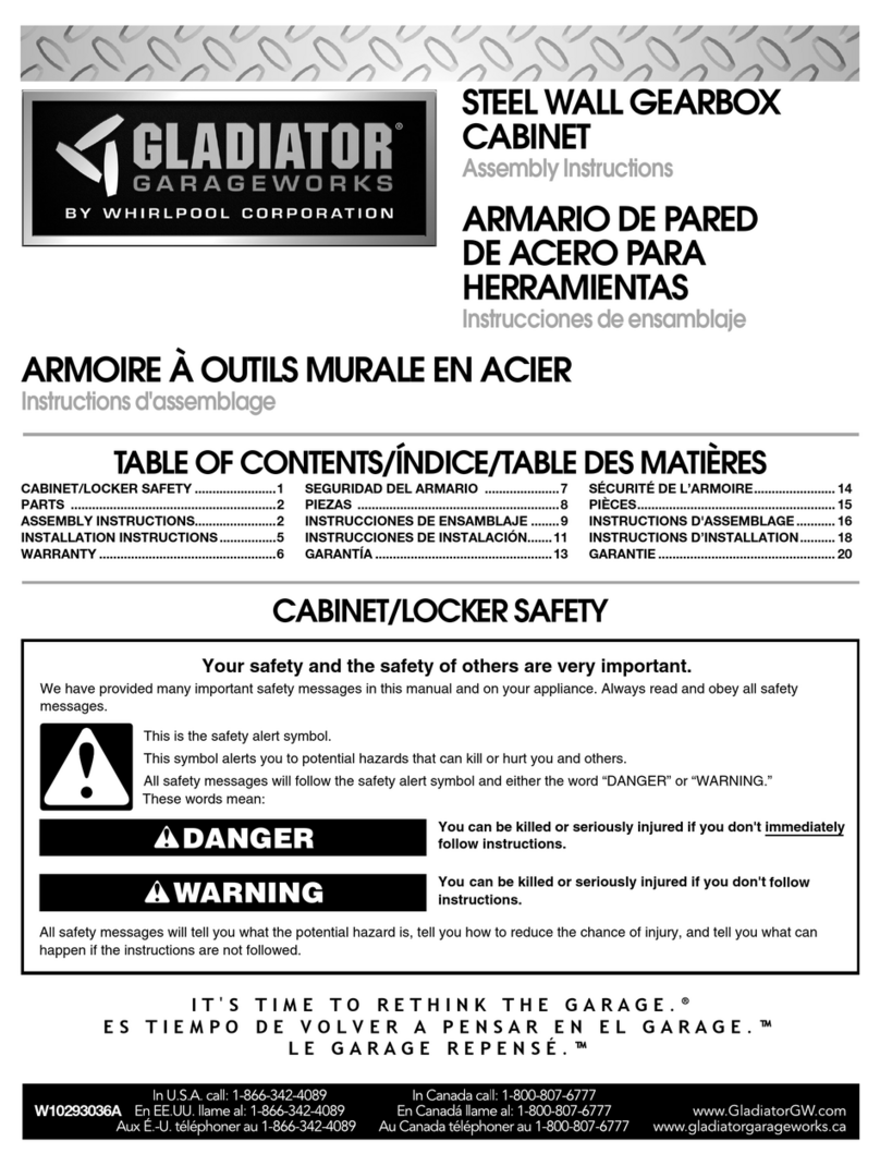 Whirlpool Gladiator W10293036A Assembly instructions Whirlpool Gladiator W10293036A Assembly instructions