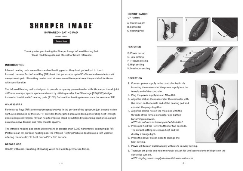 Sharper Image 206600 owner's guide