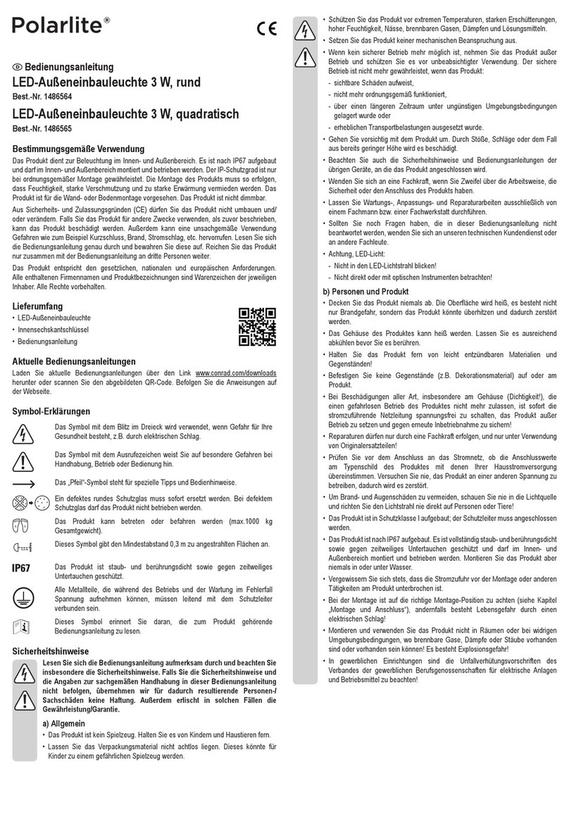 Polarite 1486564 operating instructions