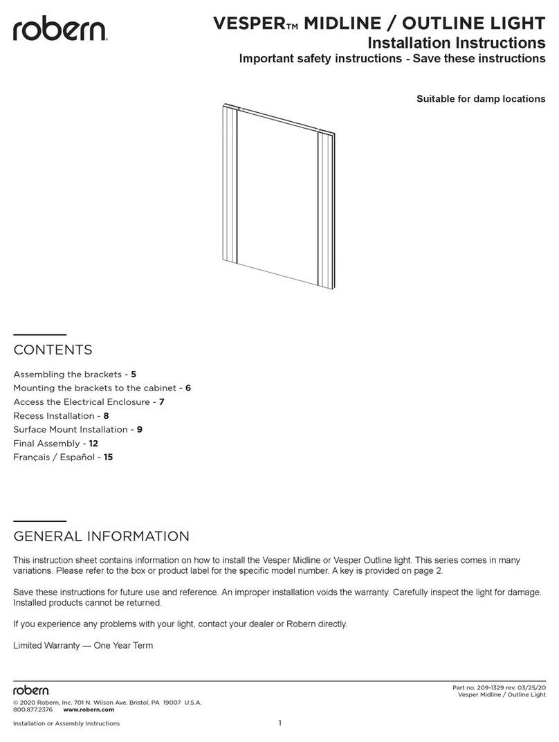 Robern VESPER GLB30MLSS3D installation instructions