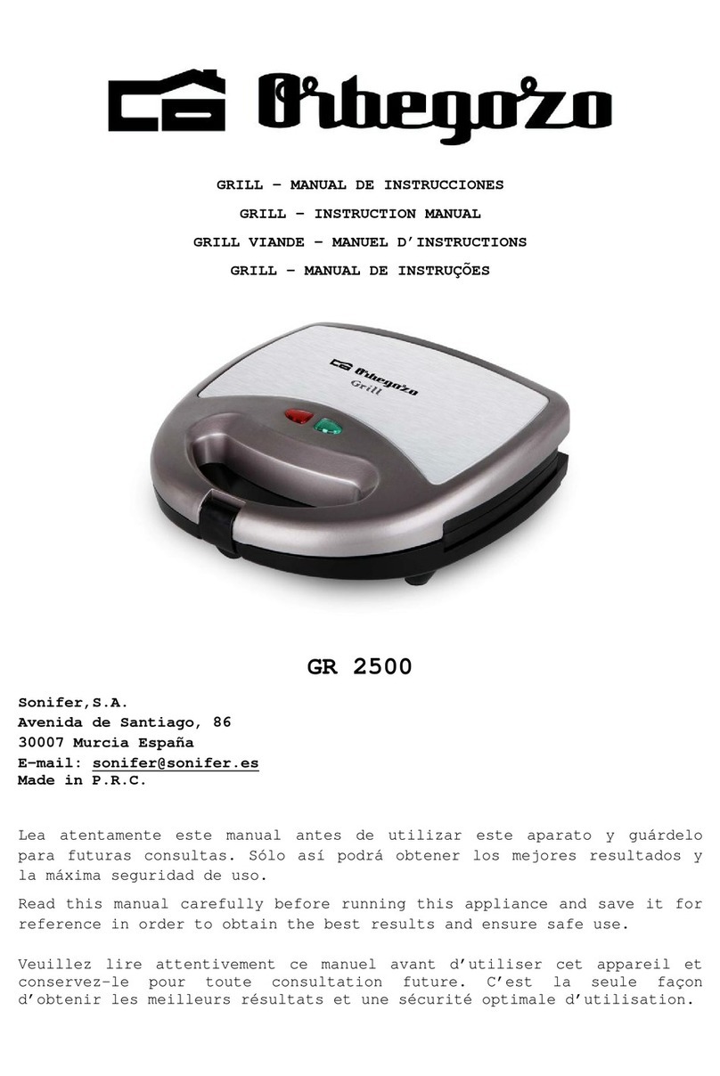 Orbegozo GR 2500 instruction manual