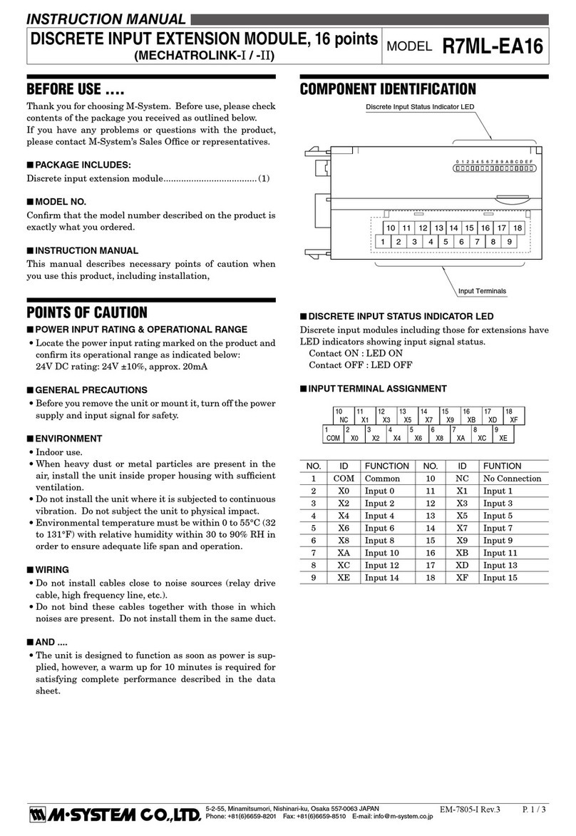 M-system R7ML-EA16 instruction manual