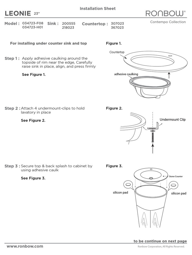 Ronbow Contempo Leonie 034723-F08 Assembly instructions Ronbow Contempo Leonie 034723-F08 Assembly instructions