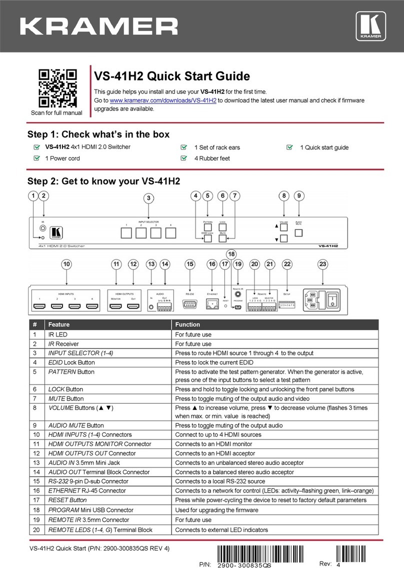 Kramer VS-41H2 User manual Kramer VS-41H2 User manual
