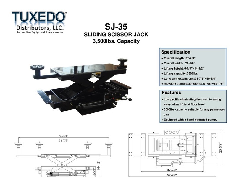 Tuxedo SJ-35 ASSEMBLY & OPERATION INSTRUCTION MANUAL