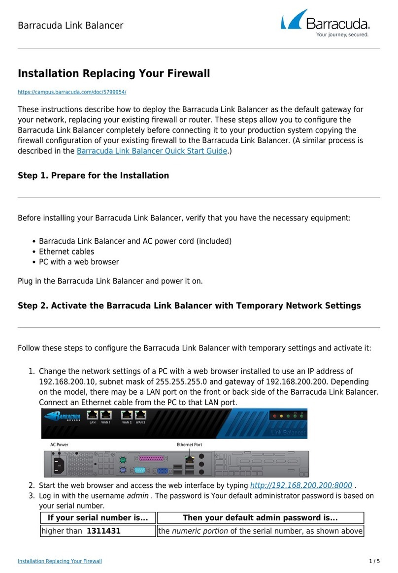 Barracuda Link Balancer User manual Barracuda Link Balancer User manual