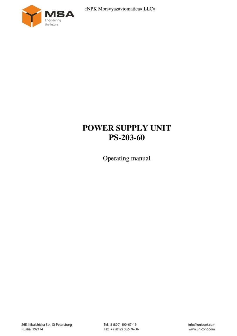 MSA PS-203-60 operating manual