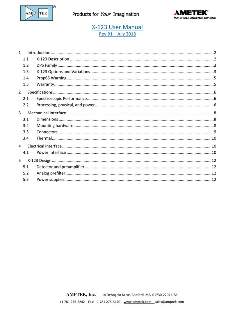 Amptek X-123 user manual