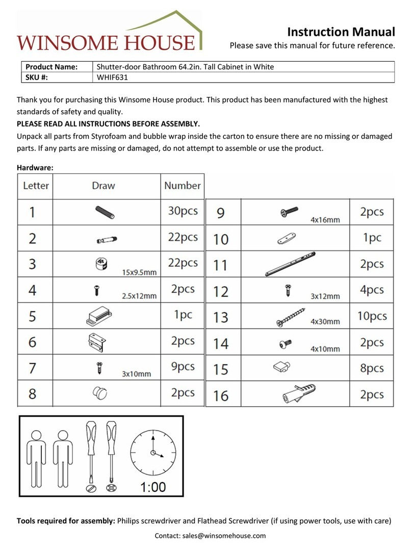 Winsome house WHIF631 instruction manual
