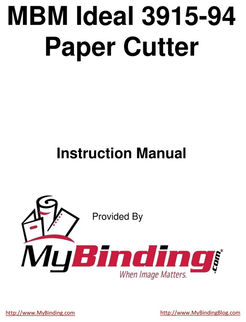 MyBinding MBM Ideal 3915-94 User manual MyBinding MBM Ideal 3915-94 User manual