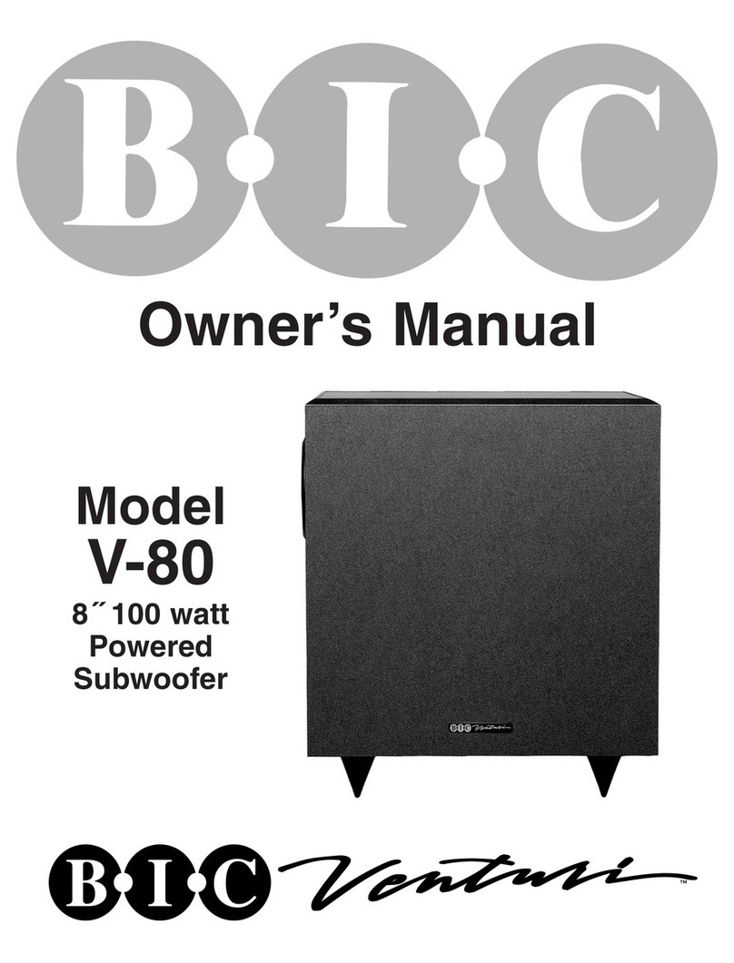 BIC Venturi V-80 owner's manual