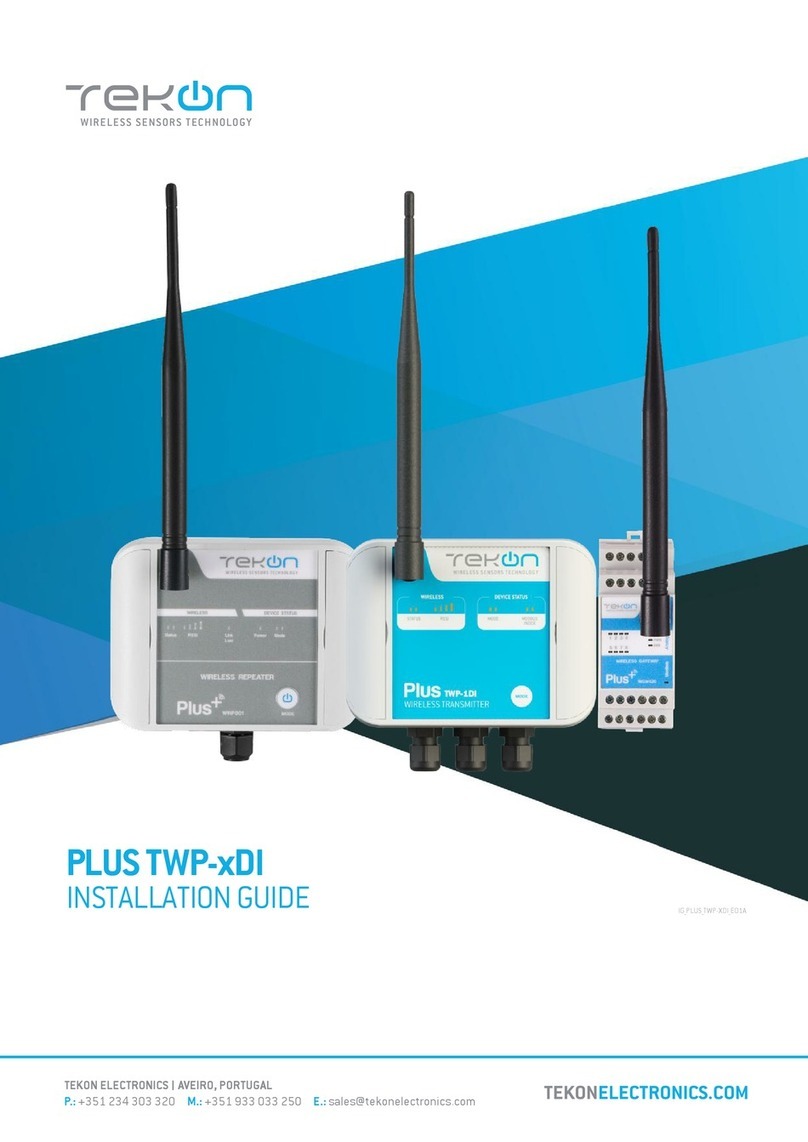 Tekon PLUS TWP DI Series installation guide