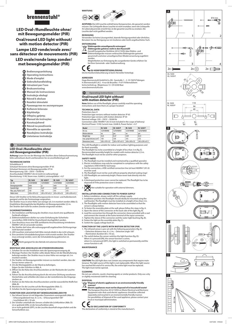 brennenstuhl OL 1650 operating instructions