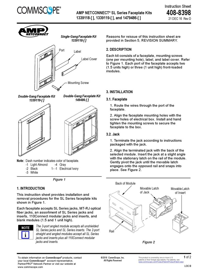 CommScope AMP NETCONNECT SL Series User manual CommScope AMP NETCONNECT SL Series User manual