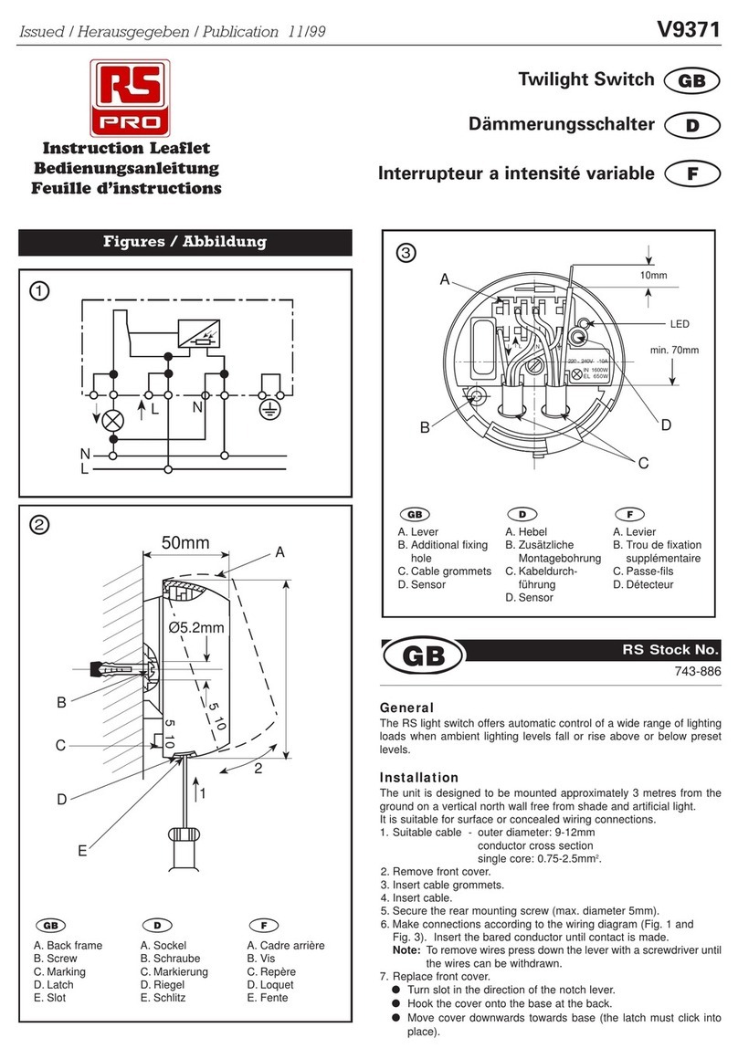 RS PRO V9371 Instruction leaflet
