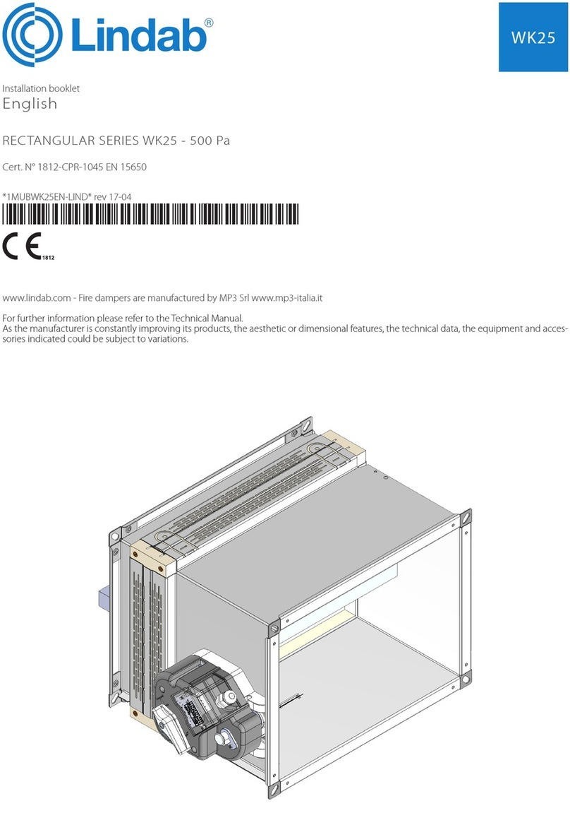 Lindab RECTANGULAR Series Installation and operation manual