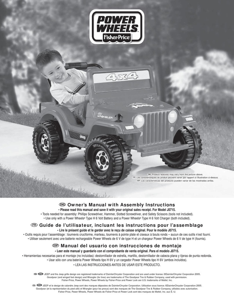 Fisher-Price POWER WHEELS J0715 Owner's manual with assembly instructions