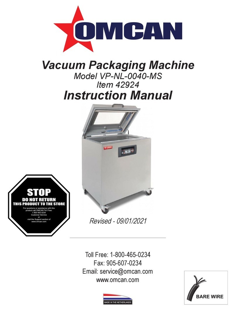 Omcan VP-NL-0040-MS instruction manual