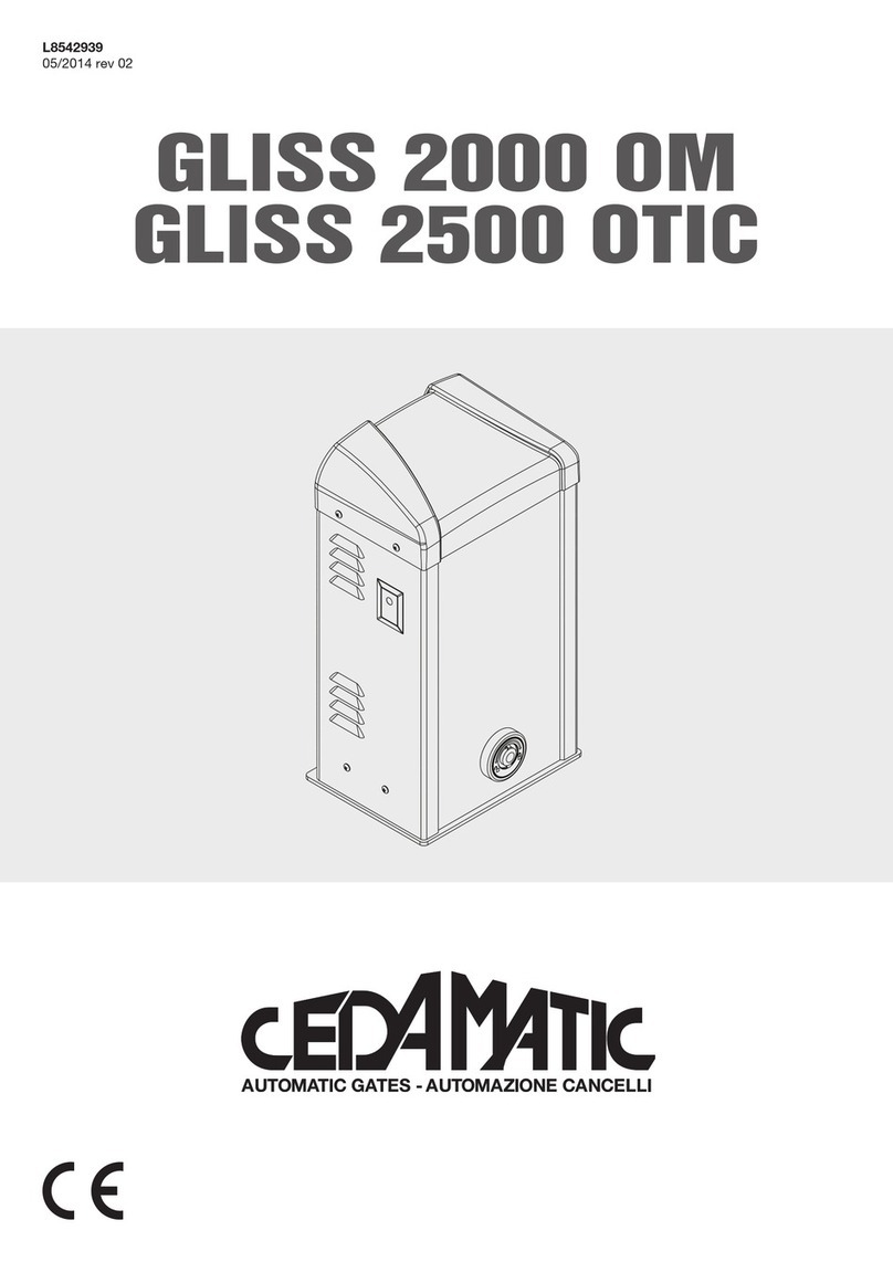 cedamatic GLISS 2000 OM manual