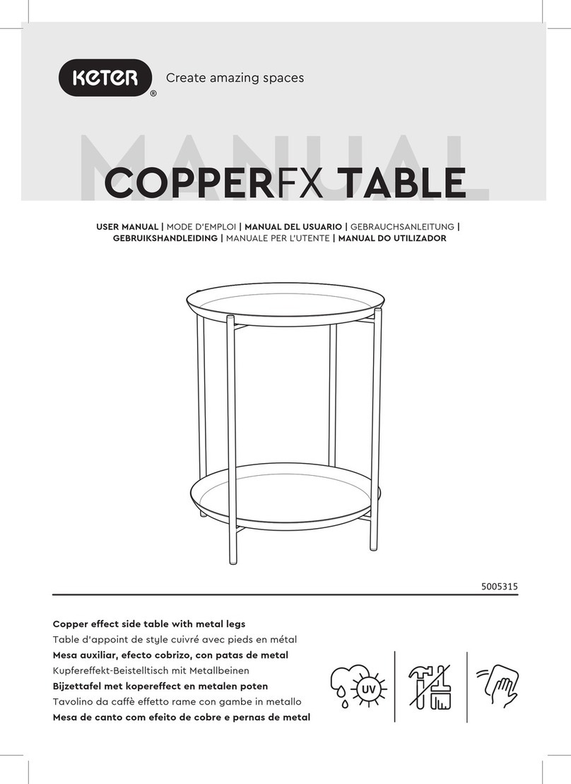 Keter COPPERFX TABLE User manual